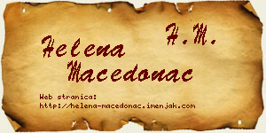 Helena Macedonac vizit kartica